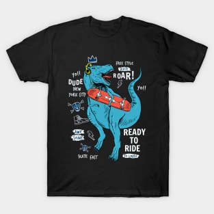 Skateboard Dinosaur T-Shirt